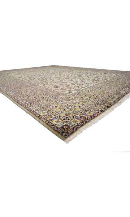 10 x 13 Vintage Persian Kashan Rug 76372