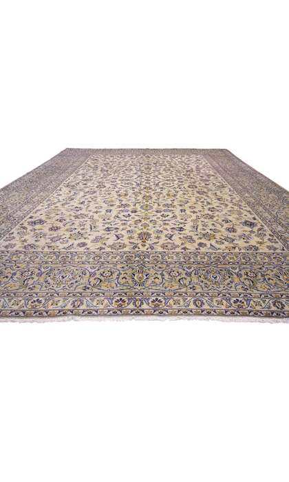 10 x 13 Vintage Persian Kashan Rug 76372