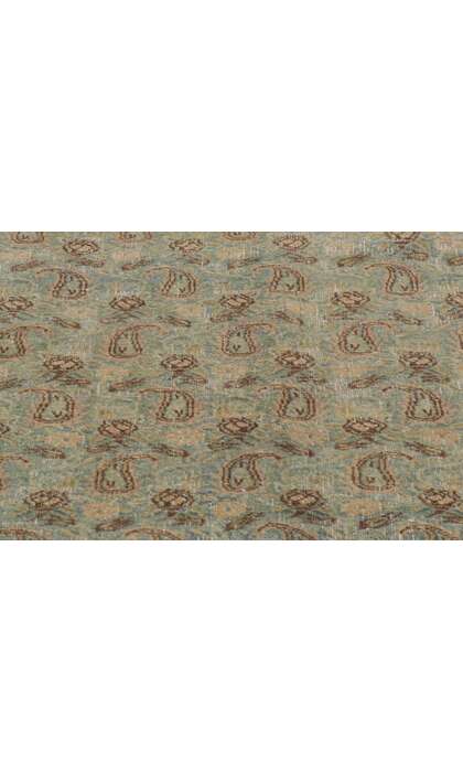 7 x 9 Distressed Vintage Persian Qum Rug 61004