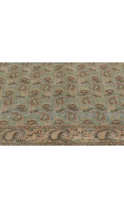 7 x 9 Distressed Vintage Persian Qum Rug 61004