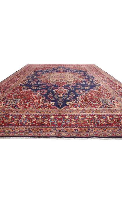 9 x 13 Vintage Persian Mashhad Rug 76253