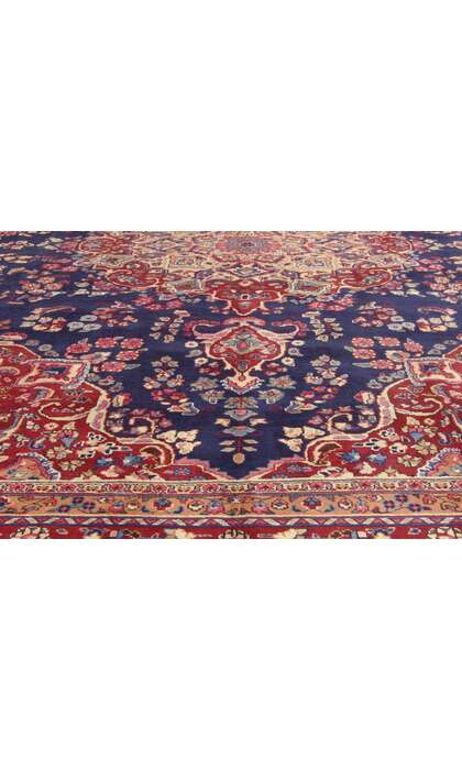 9 x 13 Vintage Persian Mashhad Rug 76253