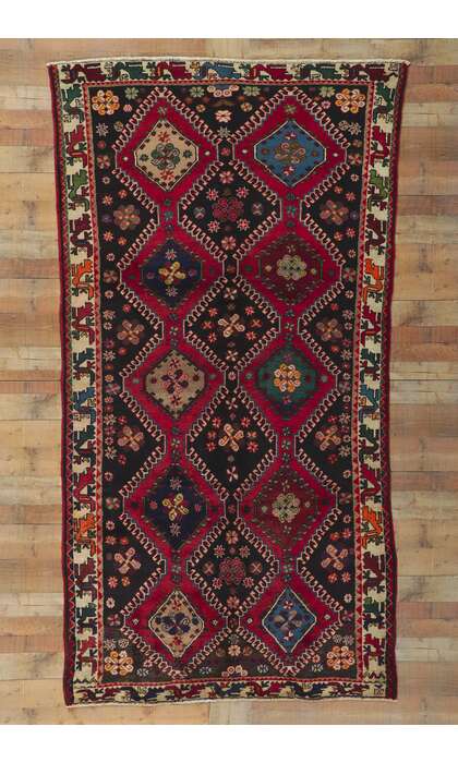 5 x 10 Vintage Persian Shiraz Rug 61038