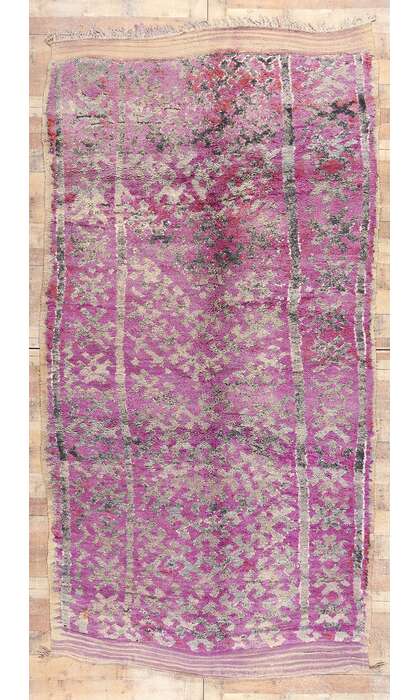 6 x 11 Vintage Purple Boujad Moroccan Rug 20596