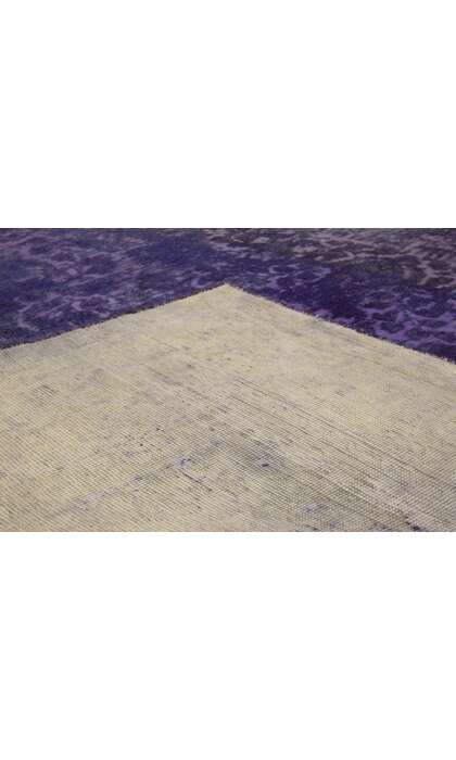 7 x 10 Vintage Turkish Purple Overdyed Rug 60600