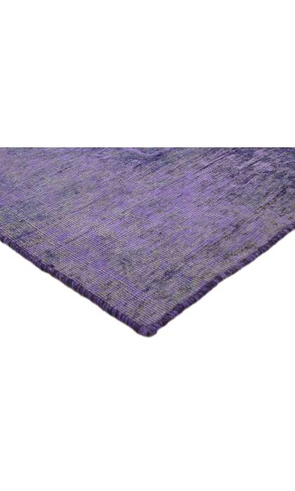7 x 10 Vintage Turkish Purple Overdyed Rug 60600