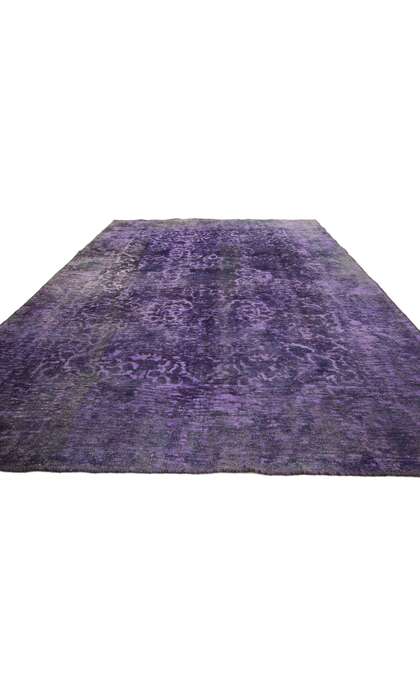 7 x 10 Vintage Turkish Purple Overdyed Rug 60600