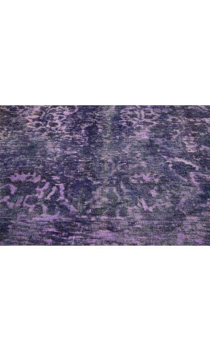 7 x 10 Vintage Turkish Purple Overdyed Rug 60600