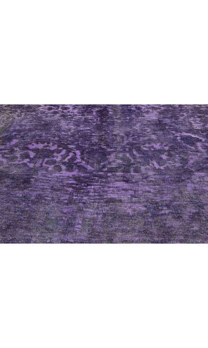 7 x 10 Vintage Turkish Purple Overdyed Rug 60600