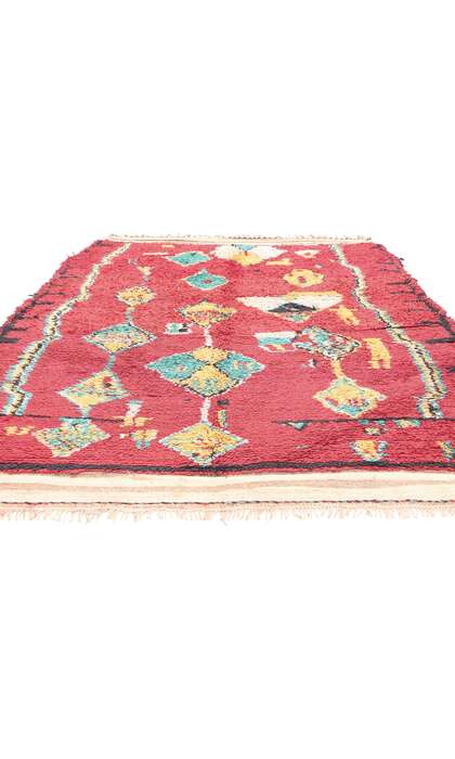 5 x 7 Vintage Red Moroccan Rug 20484