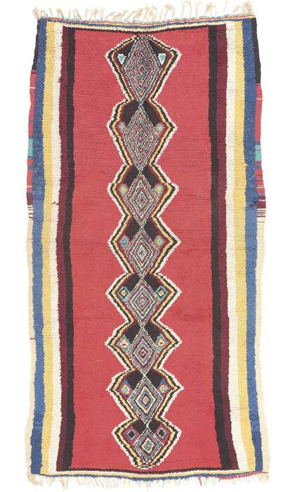 5 x 9 Vintage Red Moroccan Rug 20466