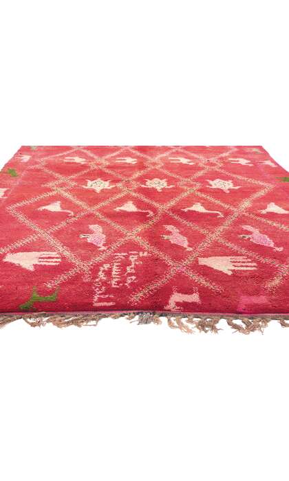 6 x 14 Vintage Red Moroccan Rug 20358