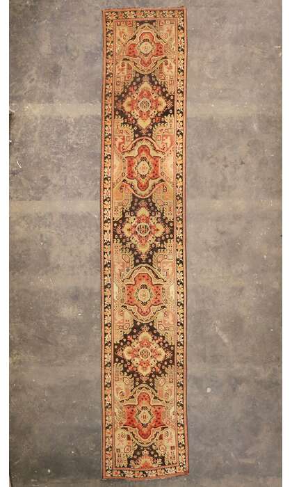 4 x 20 Antique Caucasian Karabagh Rug 74034