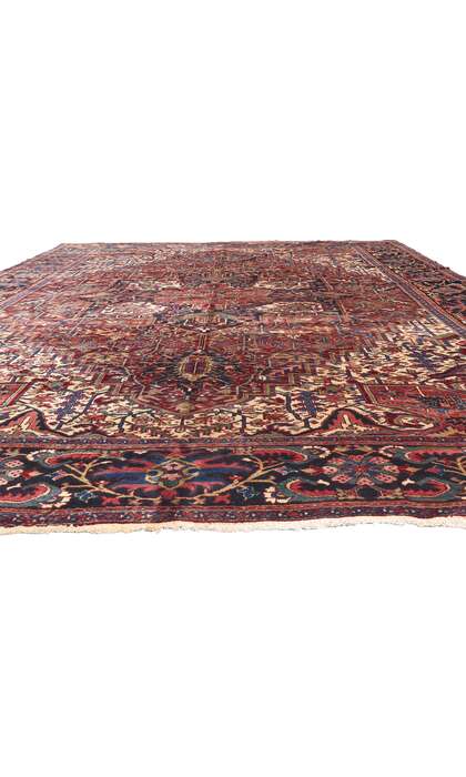 ​11 x 15 Antique Persian Heriz Rug 78341