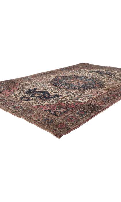 ​4 x 6 Antique Persian Sarouk Farahan Rug 78683