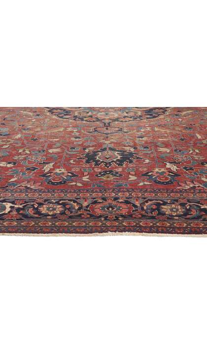 ​9 x 12 Antique Persian Serapi Rug 78709