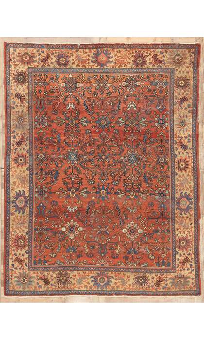 ​8 x 11 Antique Persian Mahal Rug 78677