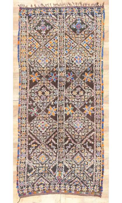 5 x 12 Vintage Brown Beni MGuild Moroccan Rug 20943