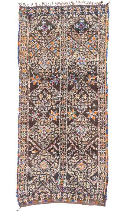 5 x 12 Vintage Brown Beni MGuild Moroccan Rug 20943