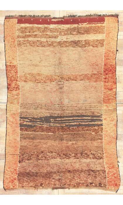 6 x 9 Vintage Brown Beni Mrirt Moroccan Rug 20999