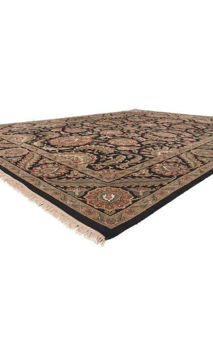 ​9 x 12 Earth-Tone Vintage Indian Rug 78678