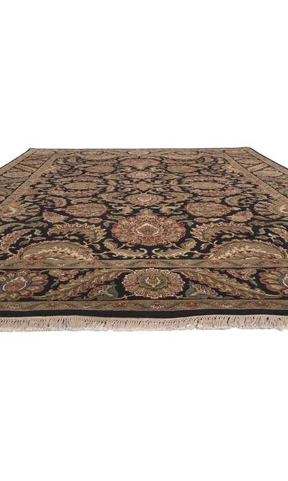​9 x 12 Earth-Tone Vintage Indian Rug 78678