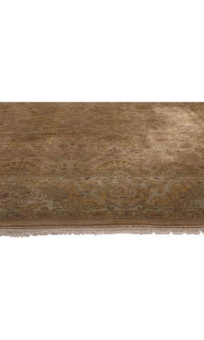 ​9 x 12 Earth-Tone Vintage Brown Indian Rug 78625​