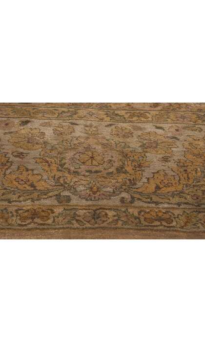 ​9 x 12 Earth-Tone Vintage Brown Indian Rug 78625​