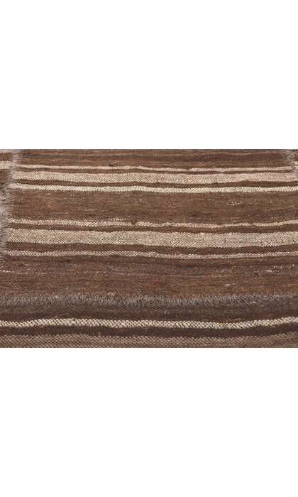 10 x 14 Brown Vintage Turkish Striped Kilim Rug 60632
