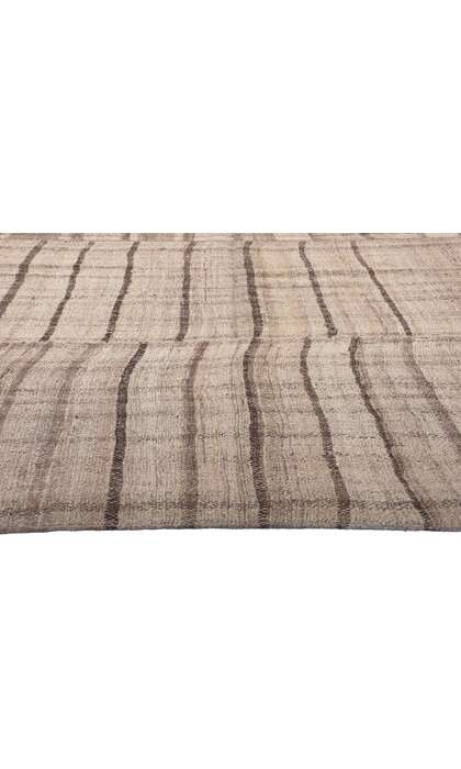 10 x 7 Brown Vintage Striped Turkish Kilim Rug 60637