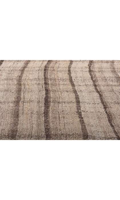 10 x 7 Brown Vintage Striped Turkish Kilim Rug 60637