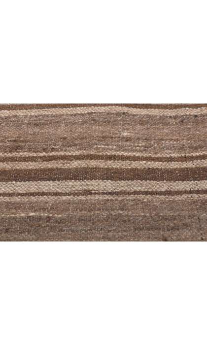 11 x 14 Brown Vintage Turkish Striped Kilim Rug 60631