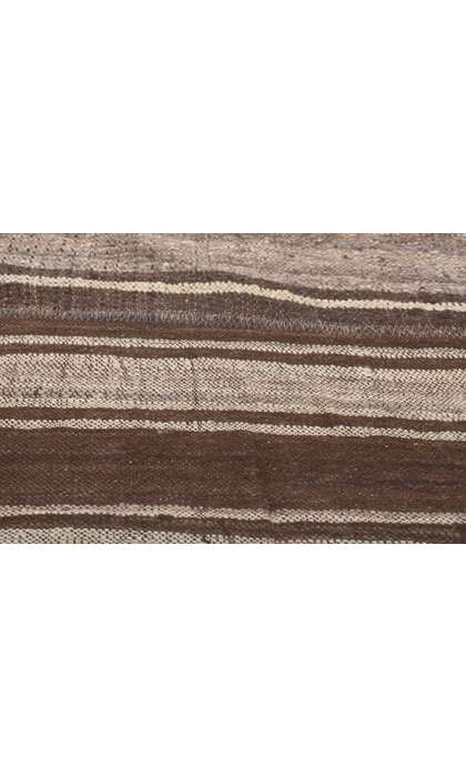 11 x 14 Brown Vintage Striped Turkish Kilim Rug 60633
