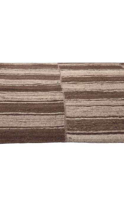 9 x 11 Brown Vintage Striped Turkish Kilim Rug 60638