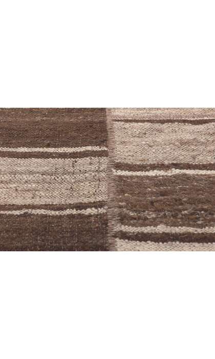 9 x 11 Brown Vintage Striped Turkish Kilim Rug 60638