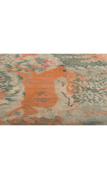 ​5 x 9 Vintage Caucasian Karabagh Pictorial Rug 78707