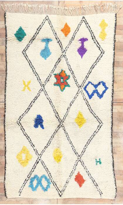 6 x 10 Colorful Moroccan Azilal Rug 21040
