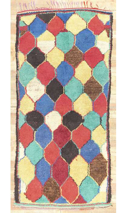 5 x 9 Vintage Boucherouite Moroccan Rag Rug 20371