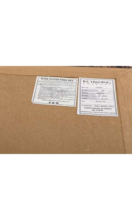 ​9 x 12 Earth-Tone Vintage Indian Rug 78679