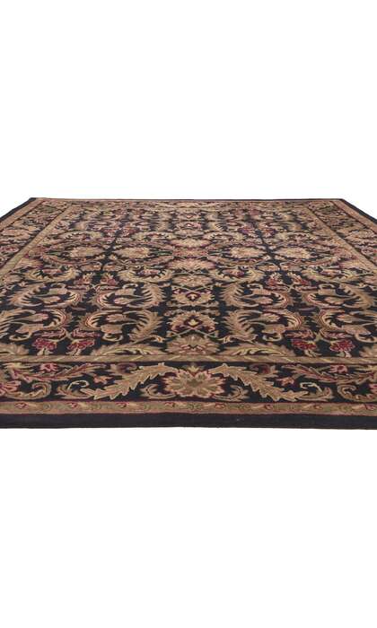 ​9 x 12 Earth-Tone Vintage Indian Rug 78679