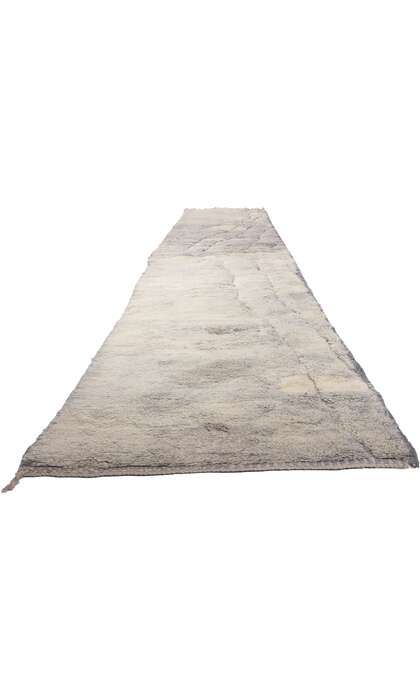 3 x 18 Extra-Long Modern Gray Moroccan Rug Runner 78685