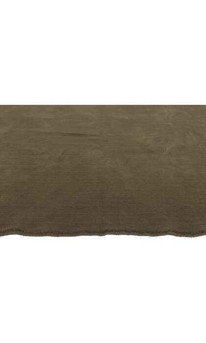 7 x 9 Solid Olive Green Modern Rug 30927