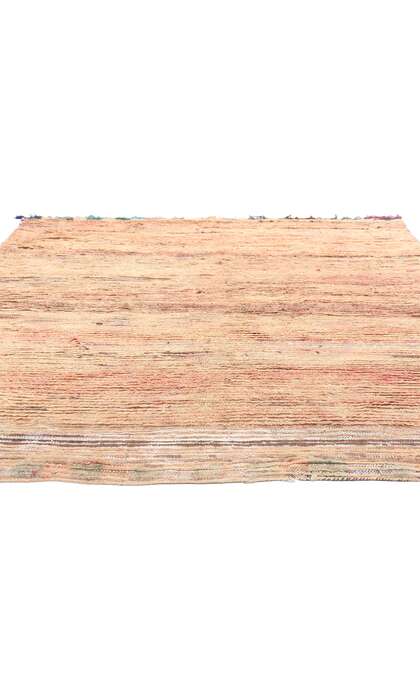 6 x 8 Vintage Orange Boujad Moroccan Rag Rug 21504