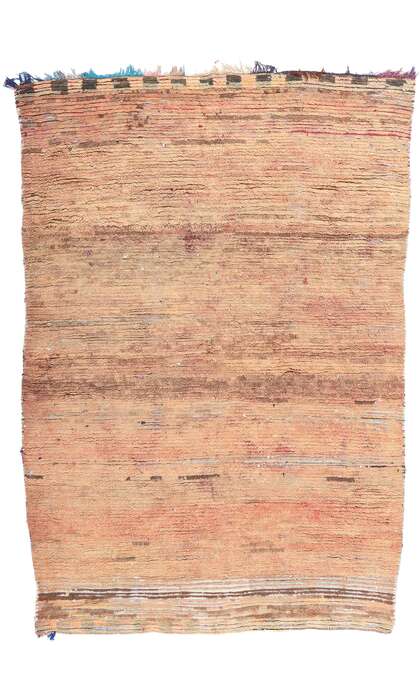 6 x 8 Vintage Orange Boujad Moroccan Rag Rug 21504