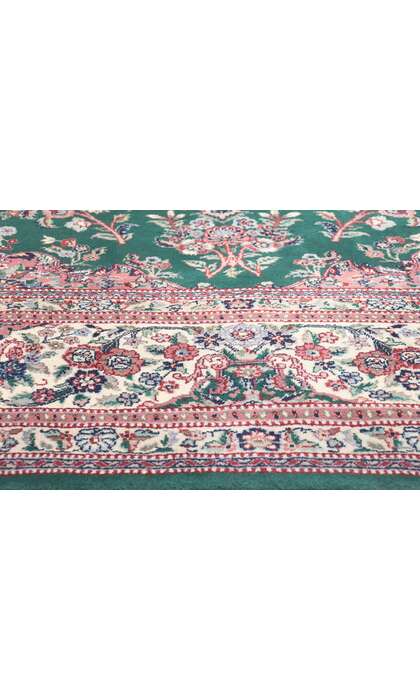 ​​8 x 10 Pink and Green Vintage Chinese Tabriz Rug 78669​