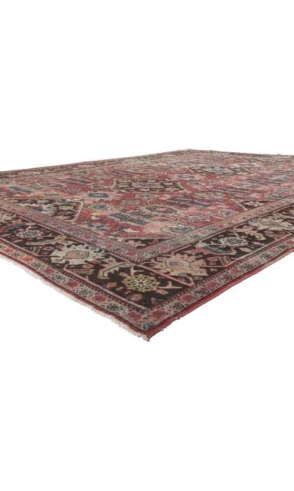 ​11 x 14 Distressed Antique Persian Mahal Rug 78710