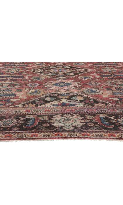 ​11 x 14 Distressed Antique Persian Mahal Rug 78710