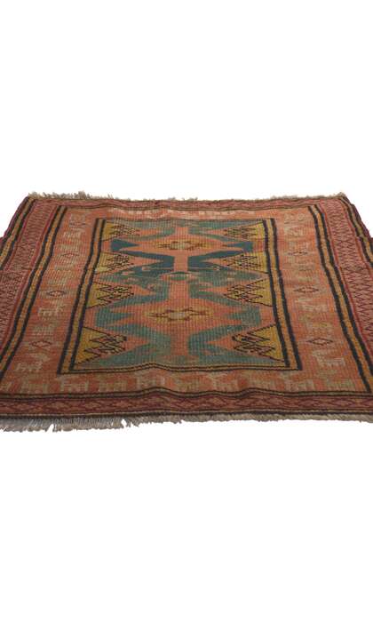 ​2 x 3 Antique Turkish Oushak Rug 78698​