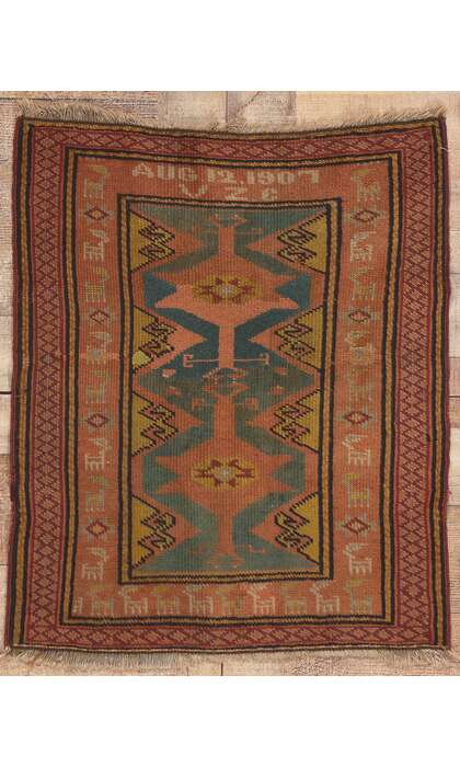 ​2 x 3 Antique Turkish Oushak Rug 78698​