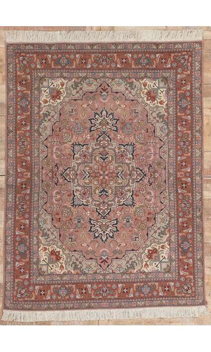 ​5 x 6 Vintage Persian Tabriz Rug 78686